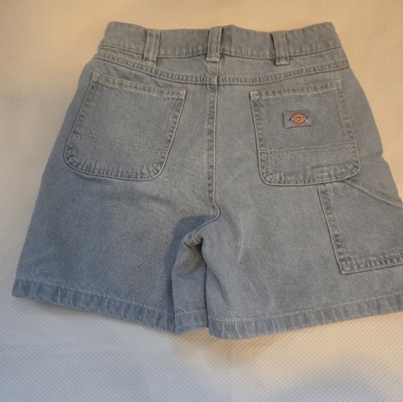 Dickies Womens Blue Denim Bermuda Shorts Mid Rise - Picture 3 of 3